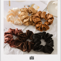 시나몬걸 글로우 새틴 6컬러 헤어곱창 머리끈 헤어슈슈 스크런치 곱창머리끈