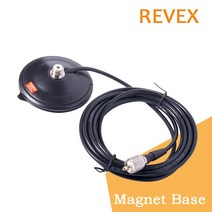 Nagoya 100mm 자석베이스 5M RG-58A/U 케이블 PL259-SO-239 마운트 카메라 모바일 라디오 자동차 KT-8900 B, 한개옵션0
