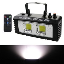RGB 화이트 DJ 디스코 스트로브 라이트 원격 제어 사운드 플래시 웨딩 파티 휴일 무대 조명 효과 40 W, 02 40W White_03 AU 플러그