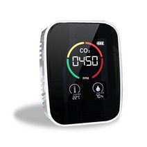 미세먼지측정기 공기질측정기 초미세먼지측정기 CO2 가스 감지기 다기능 3in1 CO2 미터 디지털 온도 습도 테스터 공기 품질 모니터 이산화탄소 감지기, 흰색 3 in 1