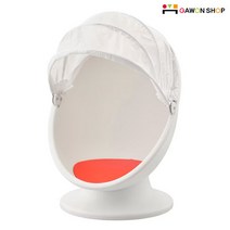이케아 IKEA PS LOMSK 회전 암체어/반암막아지트, 화이트-레드