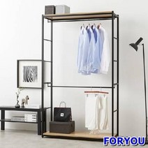 ForU101 스토리홈 리코시스템 행거 2단 장롱 선반 서랍장 수납장, 오크브라운, 상세페이지 참조