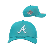 New Era 뉴에라 애틀랜타 브레이브스 9FORTY A-프레임 스냅백 모자 캡 틸/핑크 - 희귀
