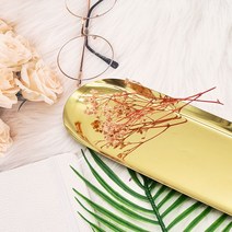 물티슈 물수건받침대 좁고 얇고 긴접시 금색 특대