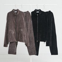 장롱 벨벳 집업 와이드 트레이닝복 셋업