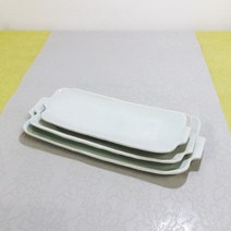 미각도예 손잡이 직사각생선접시 분청L[회 초밥접시 과일접시 깁밥접시 도자기접시], 중