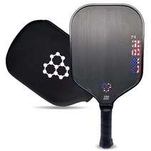 CRBN² 피클볼 패들 - 벌집 폴리 코어가 있는 탄소 섬유 힘과 제어의 완벽한 균형 14mm 블랙 660521, CRBN2 13mm Thick_Patriot Logo