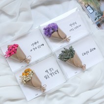 드라이플라워 카드 모음전(+문구)/가로형 엽서/생일 감사 기념일편지 메시지, 문구추가 20자이내, 16. 천일홍(분홍)