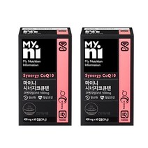 마이니 시너지 코큐텐 항산화 영양제 코엔자임Q10 가네까사 원료 코엔자임 큐텐 활력 보충제 항산화제 건강기능식품 보조제, 일동제약 마이니 시너지 코큐텐 60회, 2개