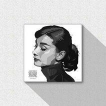 셀럽 팝아트 명언 액자 - 오드리 햅번 (50 cm), 50x50(cm)