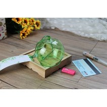 조명 시트지 스테인드글라스 화려한 유리 바람 차임 수제 공예 크리 에이 티브 DIY 바람 차임 장면 레이아웃 바람 종소리와 빈 DIY 북마크, 맑은 녹색