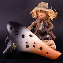 [세계로본 오카리나] 도자기 사운드 오카리나 싱글 알토C 소프라노G 소프라노C OCARINA 연주자용 오카리나 지도자용 오카리나 (구매Gift), 사운드 오카리나 소프라노G 블랙 브라운