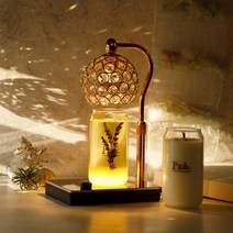 (캔들백화점) 심신안정 불면증에 도움이되는 라벤더 에센셜 아로마 캔들 단품/ 비주 캔들워머 세트, 비주(로즈골드 블랙)+리얼 라벤더570g세트