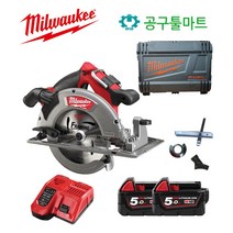 밀워키 충전 전동톱 18V 무선 휴대용 원형톱 M18 CCS66 7.5인치 목공용 밀위키, 선택1. 배터리 1개세트, 1개