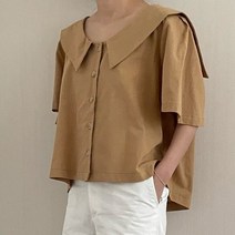 아이우먼 코튼카라버튼블라우스 YPL139M207 빅사이즈