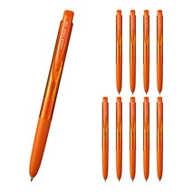 UNI Signo RT1 유니볼 시그노 노크식 볼펜 0.38mm (UMN-155-38), 10개, 오렌지 (UMN155-38)