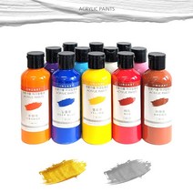 지누아트 아크릴물감 대용량 전문가용 낱색 100ml, 실버 (펄)