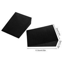 스쿼트발판 데드블럭 종아리 스트레칭 경사보드 휴대용 미끄럼 방지 힐 높이 스쿼트 웨지 요가 블록 운동 트레이너, 11.5x9x3cm