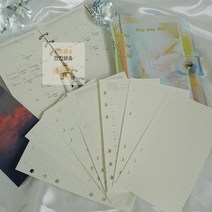 인덱스_다이어리_가계부_먼슬리_8종_내지_위클리_육공_모눈_A6_6공_A5_속지 28B7, A6 다이어리인덱스 6개세트