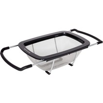 키친에이드 확장형 소쿠리 스테인리스 휴대용 가정용 거름망 채망 블랙, 기본