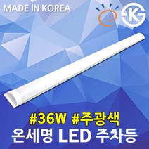 온세명 LED주차장등 36W 국산 고효율 당구장등 일자등 6000K 사무실조명 공장라인조명 다용도 멀티조명 KS인증 직부형광등 다용도실등 매입형광등 주차장조명 고정형 등기구 절전