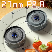 rock star 27mm f2.8 인문학 렌즈 for nikon z canon ef-m m43 fujifilm xf sony e leica sigma l mount 카메라 foo, 검은 색, 시그마