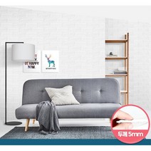 자취방 셀프 인테리어용 3D 입체블럭 접착시트지 스티커벽지 셀프시공, 3D폼브릭 민트 2.5M