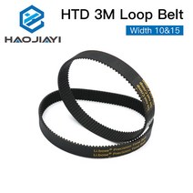 HTD 3M 폐쇄 루프 벨트 고무 타이밍 CO2 레이저 조각 절단기/3D 프린터용 다양한 전송, 10 3M26715