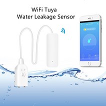 tuya smart wifi water leak sensor leak level alarm tank detector compatible with smart life app over
