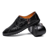 미니 레오파드 남성 플랫 로퍼 단화