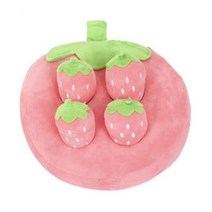 강아지일상 딸기밭 뽑기 장난감 4구 강아지랑놀아주기