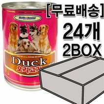 헬로도기 캔400g 오리고기 24개 2박스 강아지캔 간식, 본상품선택