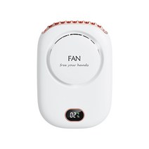 LINGYUE 목걸이 선풍기 최신형 날개없는 USB 정음 데스크톱 선풍기 D203, 흰색