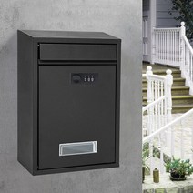 벽걸이우체통 잠금 현관 주택 우편함 편지 건의함, E