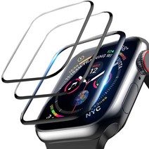 애플 워치 밴드 용 3d 강화 유리 41mm 45mm 4238mm 필름 화면 보호기 액세서리 iwatch 시리즈 7 6 5 4 3 se 40mm 44mm, 2개, 없음