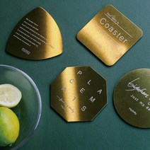 문구 로고 각인제작 스테인리스 컵코스터 커피잔받침 티코스터