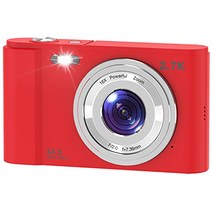 디지털 카메라 WINAKETH 디지털 카메라 4400만 화소 1080P 녹화 8MP CMOS 센서 탑재 손떨림 보정 광학 16배 줌 다기능 얼굴 검출 3연사 2.88인치 IPS 액정 패널 적색