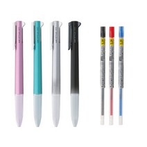 유니 시그노 스타일핏트 젤잉크 리필심 UMR-109 0.38mm, 0 혼합(흑1청1적1+홀더3색블랙, 1세트