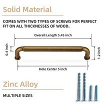 엔틱가구소품 인치 구멍 센터 캐비닛 당김 골동품 황동 아연 합금 주방 서랍 드레서 손잡이 하드웨어, 02 RB-128mm_02 1 pc