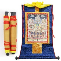 탱화 티벳 천주 석가모니 경면주사 thangka 표구사 탱화 불화 달마도 참선 불교미술 도매 불교 용품 - 120cm 대형 불교 예술 실크 padmasambhava 부처 5, 65x48cm, 05