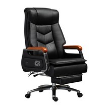 사장 임원 회장 의자 사무실 고급 소가죽 비즈니스, 블랙마사지+스프링백라텍스+알루미늄합금발