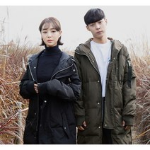 (베스트) 덕다운 후드 롱패딩 커플패딩 추천(블랙 카키) (FREE)