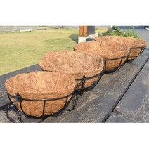 덩굴 다육 원형 천정 거치형 화분 걸이화분 벽화분, 1-코코넛행잉화분20CM