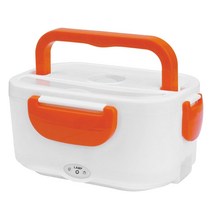 2 in 1 Car& Home Electric Heated Lunch Box Portable 12V 110V 220V Bento Boxes Food Heater Rice Conta, Orange_옵션1