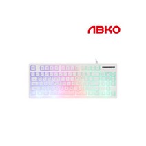 앱코 K150 텐키리스 레인보우 LED 게이밍키보드 화이트, 앱코 K150 텐키리스 레인보우 LE