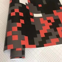 북극 눈 카모 비닐 필름 자동차 랩 위장 포장 스티커 자전거 콘솔 테일 노트북 스킨 스쿠터 오토바이, 1개, Red Digital, 152X50 CM