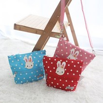 바비즘 토끼 도트 키즈 아동 아기 여아 핸드백 손가방 크로스백 토트백가방