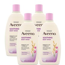 Aveeno 수딩 바디 워시 오트 카멜리아 민감성피부 532ml x4팩