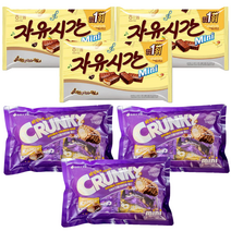 자유시간 미니 630g +더블크런치바 미니 361g 초코바 간식, 3세트