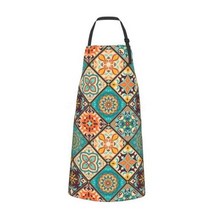 칼하트 앞치마 작업용 에스닉 전통 패턴 남여 고품질 옥스포드 방수 주방 요리 네일 아트 카페 레스토랑 작업, 9+28x33inch
